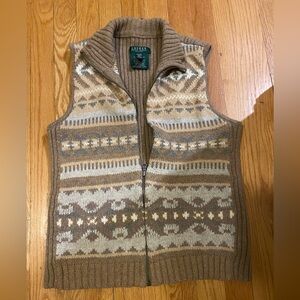Lauren Ralph Lauren Brown and Cream Sweater Vest